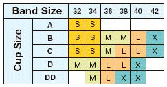 Sleep Bra Size Chart